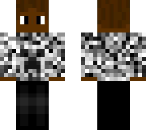 guy with a black and white creeper hoodie and brown hair