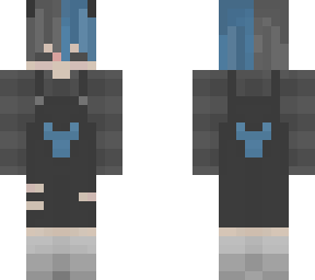 half blue half black