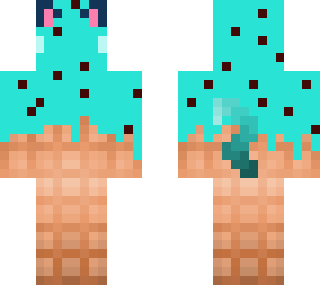 ice cream cat: mint choco no ombre