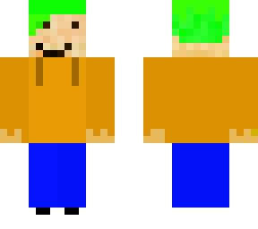 person with green hair