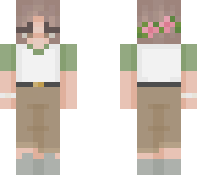 sage girl with pink flower crown