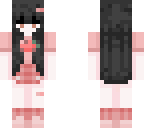 strawberry but with black hair/brown eyes (base by @diorvorce )