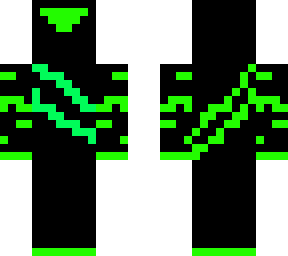 black tron with green outline