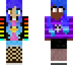 bluehaired girls/ half demon/ half angels/ bi/ pan/ demigirl/ non binary