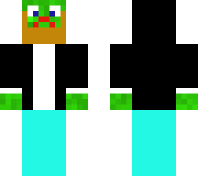 creeper with a beard wearing clothes
