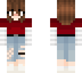 cute red shirt skin