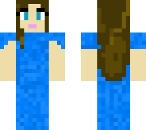 girl in a blue dress