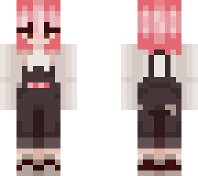 girl with short pink hair