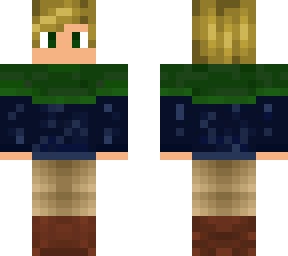 green sweater skin