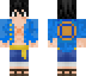 luffy traje azul