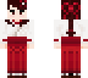 miko (hakama & kosode & flower clips)