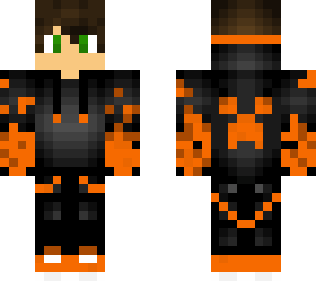 orange flame creeper hoodie
