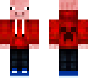 pig in red sweatshirt