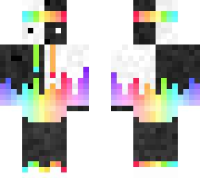 rainbow guy black and white