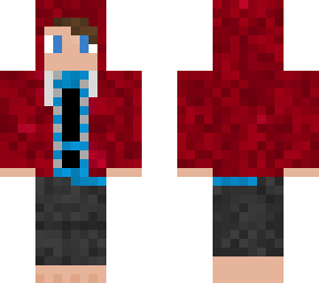 red hoodie, blue shirt, no shoes (base for basic skin)
