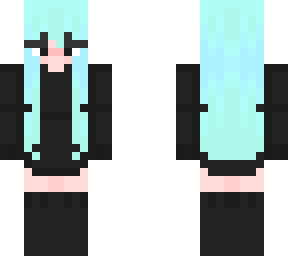 teal hair egirl