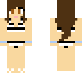 white and black bikini