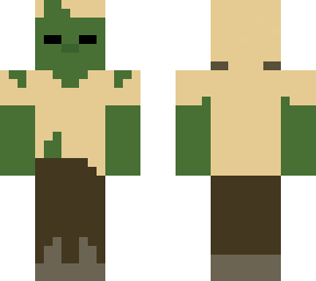 zombie in a husk costume