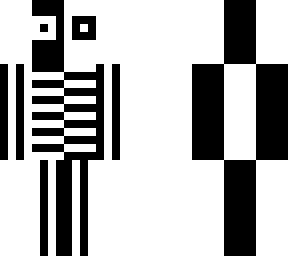 black and white