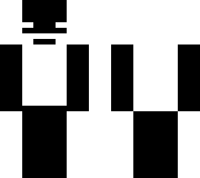black white