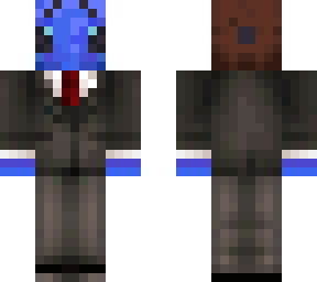 blue bee in a suit