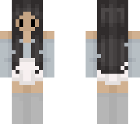 blue sweater white skirt girl