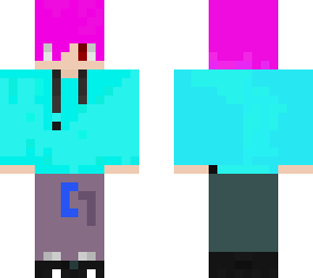 boy with pink hair