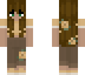 brown haired flowered girl
