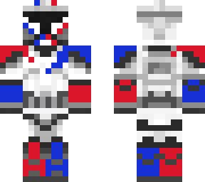 cage red and blue