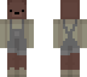 cute bear in overalls