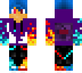 endermite boy with fire and ice sweater