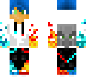 evoker boy with fire and ice sweater