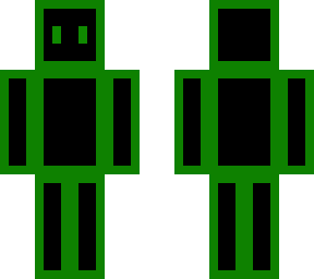 green and black block man