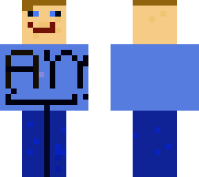 happy guy in ayy shirt with dark blue jeans