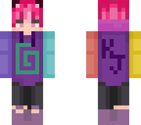 karl jacobs with pink hair and cat ears.