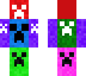 multi-coloured creeper person