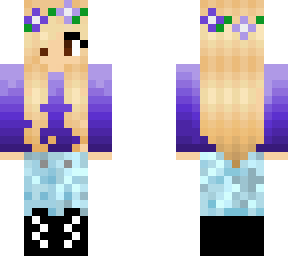 purple blonde flower girl