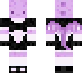 purple dragon in maid outfit