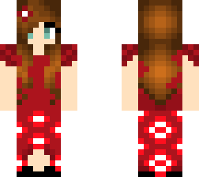 red flower dress