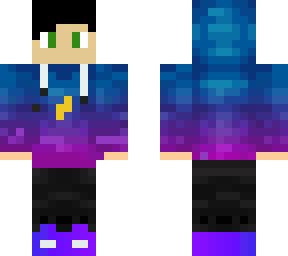 thunder hoodie boy edited and copied black hair