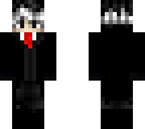 white hair with suit