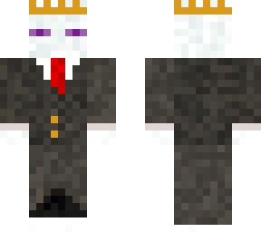 albino enderman in a suit