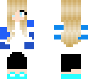 blue and white girl