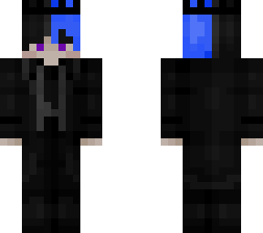 blue/black hair with crown