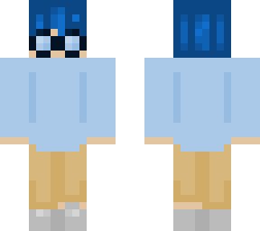 blue haired boy