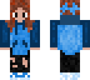 blue hoodie