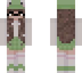 brown hair girl frog glasses