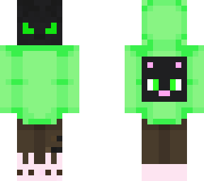 cat green sweater