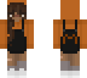 cute hoodie girl (orange)