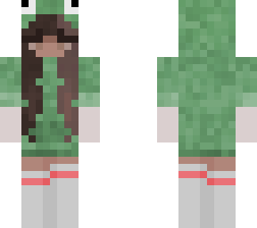 frog hoodie mouth part down